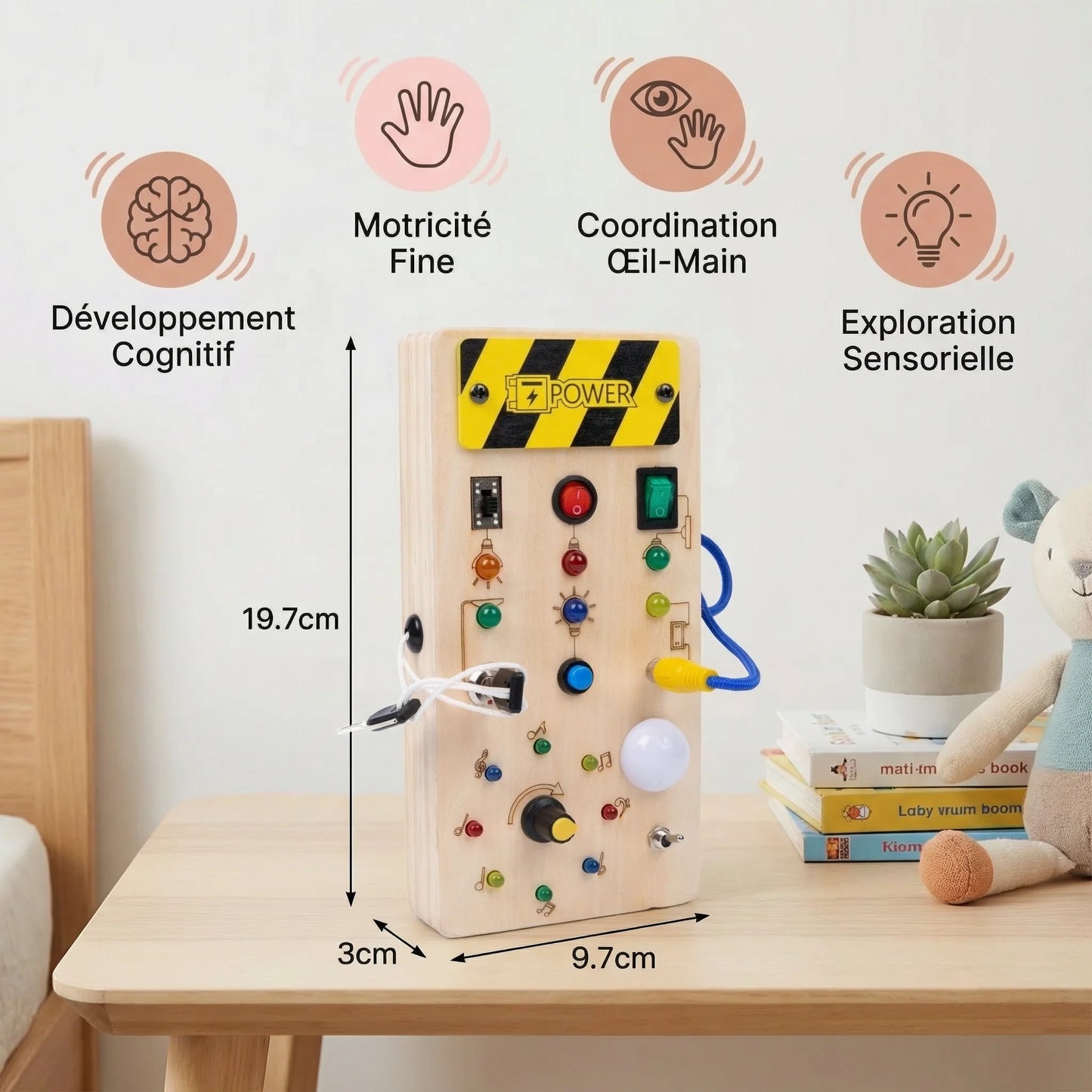 Montessori-Sinnesbrett aus Holz
