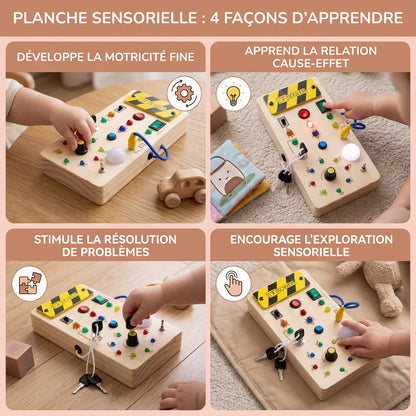 Montessori-Sinnesbrett aus Holz