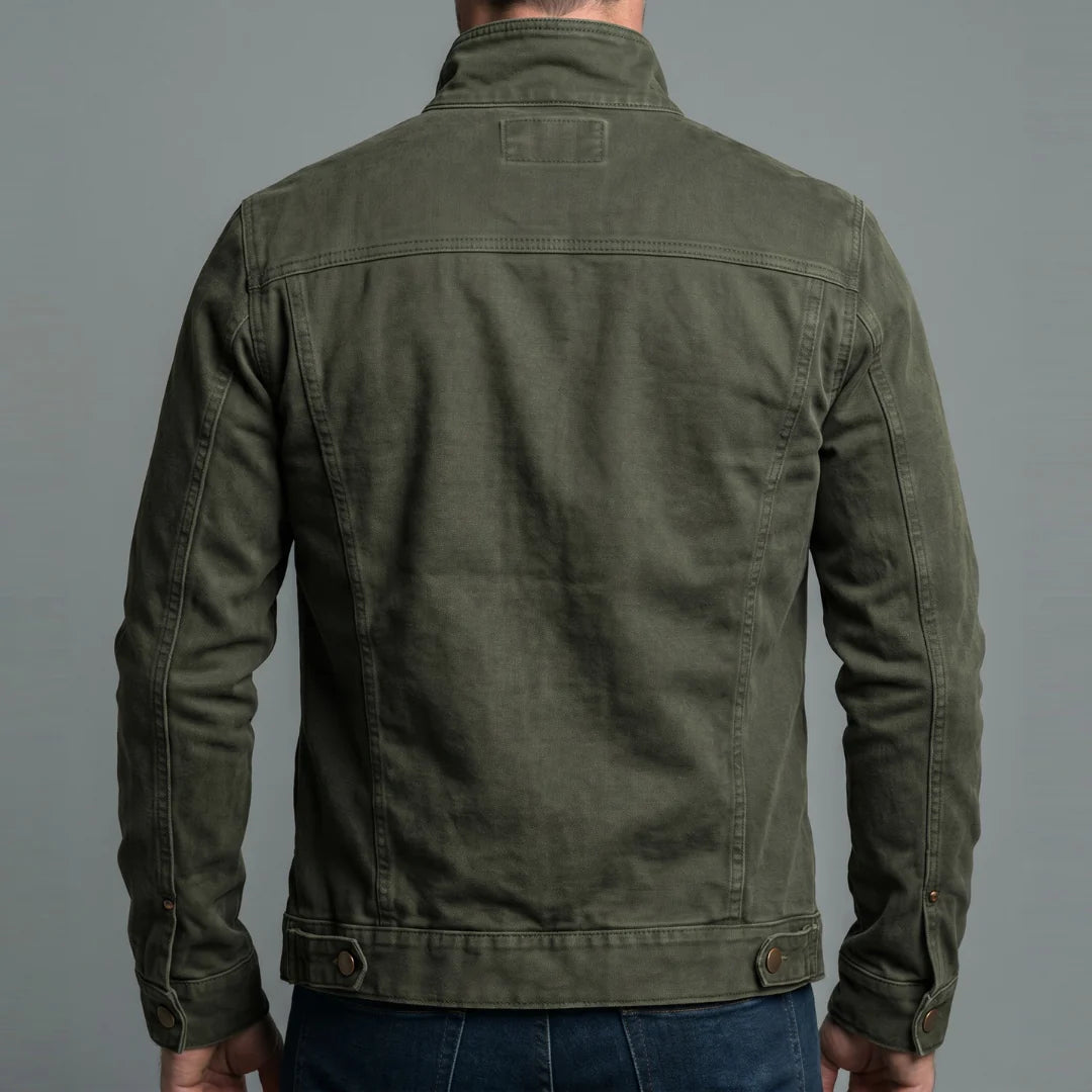 Veste en Coton Vintage à Fermeture Zippée