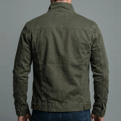 Veste en Coton Vintage à Fermeture Zippée