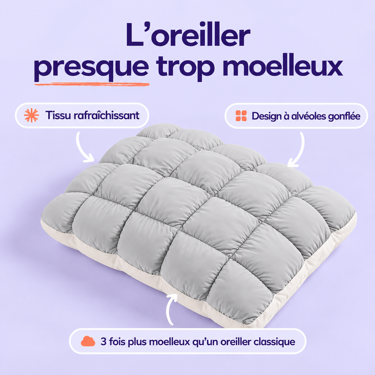 Oreiller Moelleux à Effet Nuage