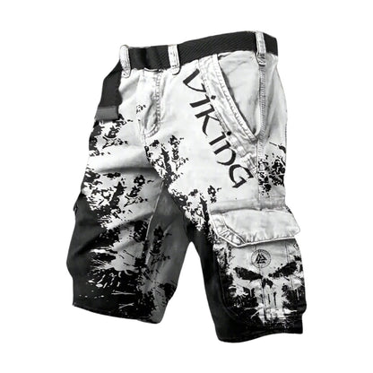 Short cargo imprimé multi-poches confortable homme