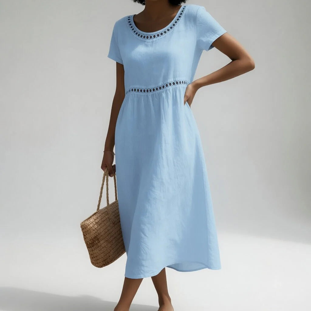 Robe Longue Brodée Femme