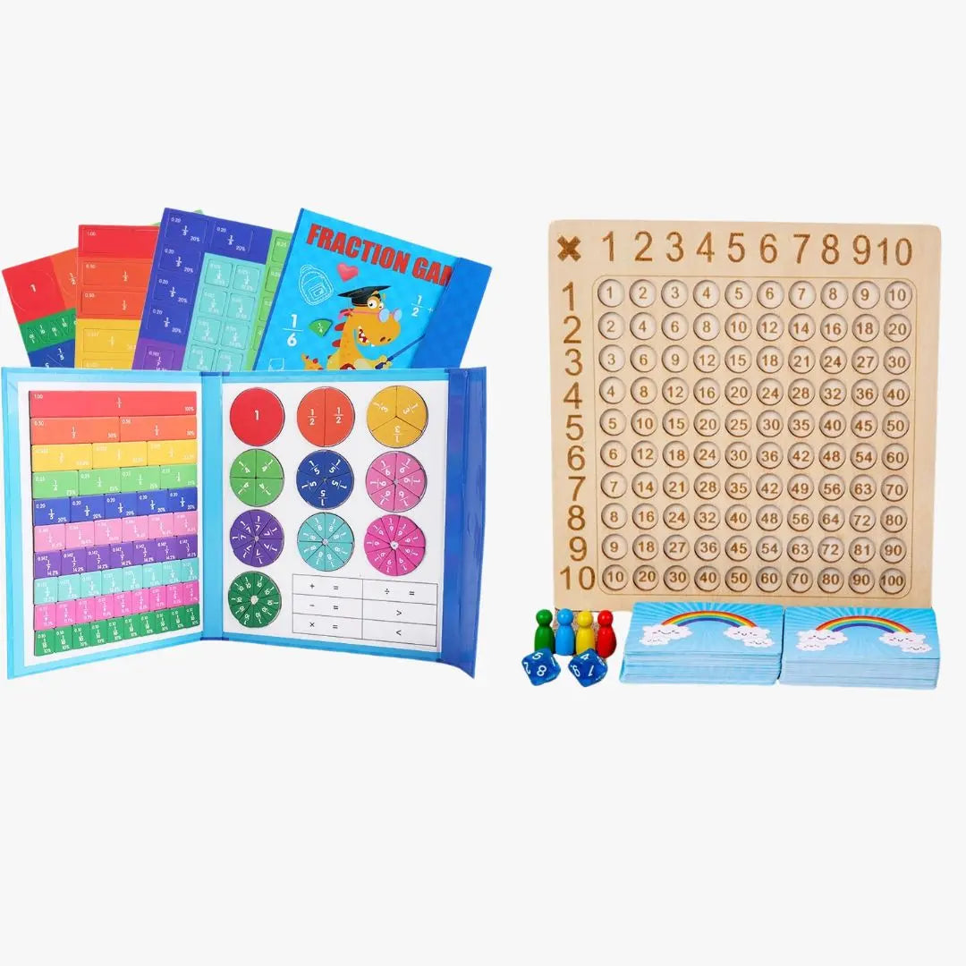 Livre de Fractions Magnétique Montessori - FractionGame™