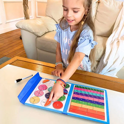 Montessori-Magnetbuch für Bruchrechnen