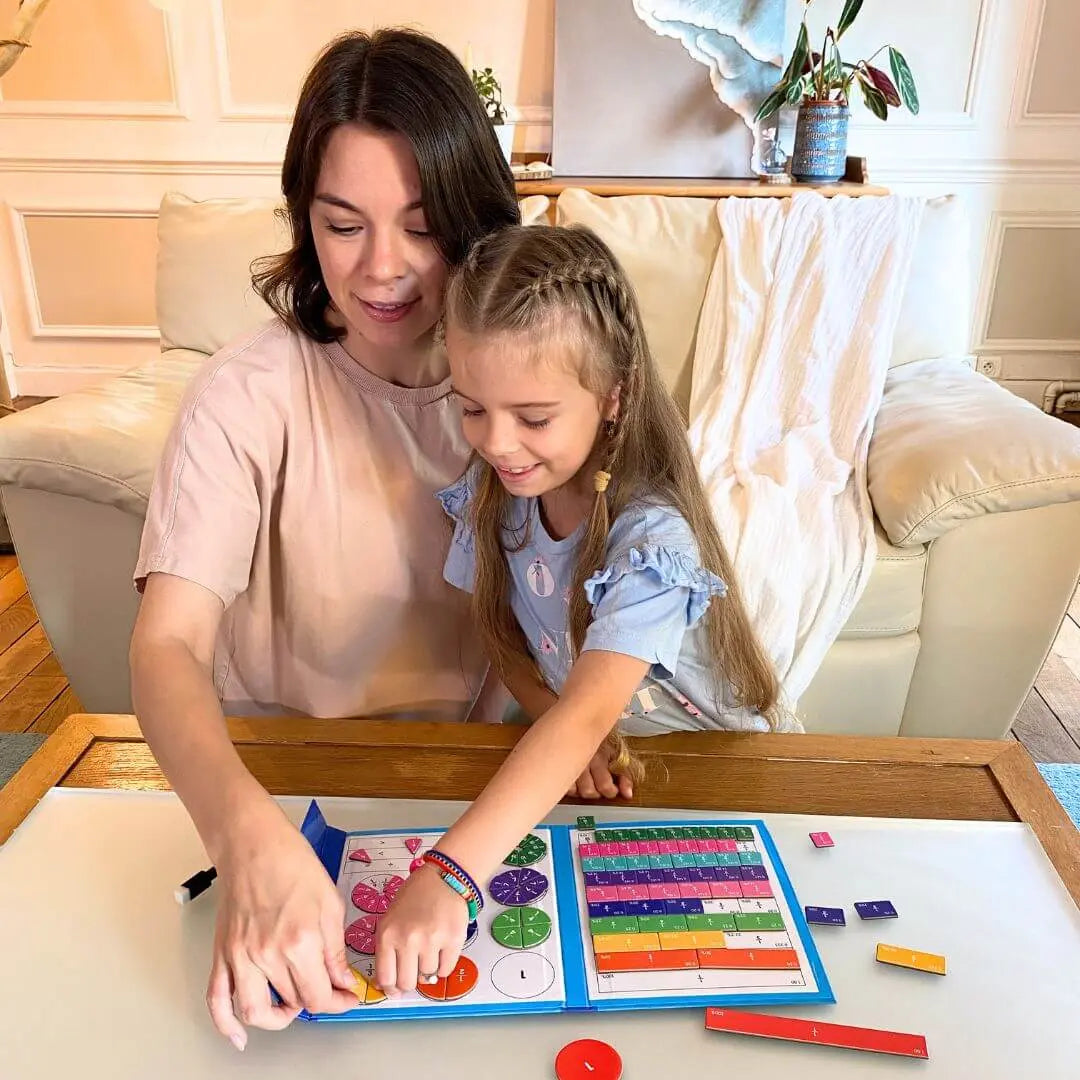 Montessori-Magnetbuch für Bruchrechnen