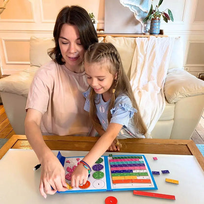 Montessori-Magnetbuch für Bruchrechnen