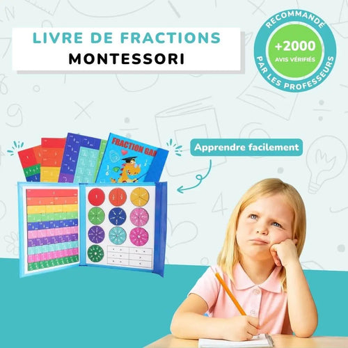 Montessori-Magnetbuch für Bruchrechnen