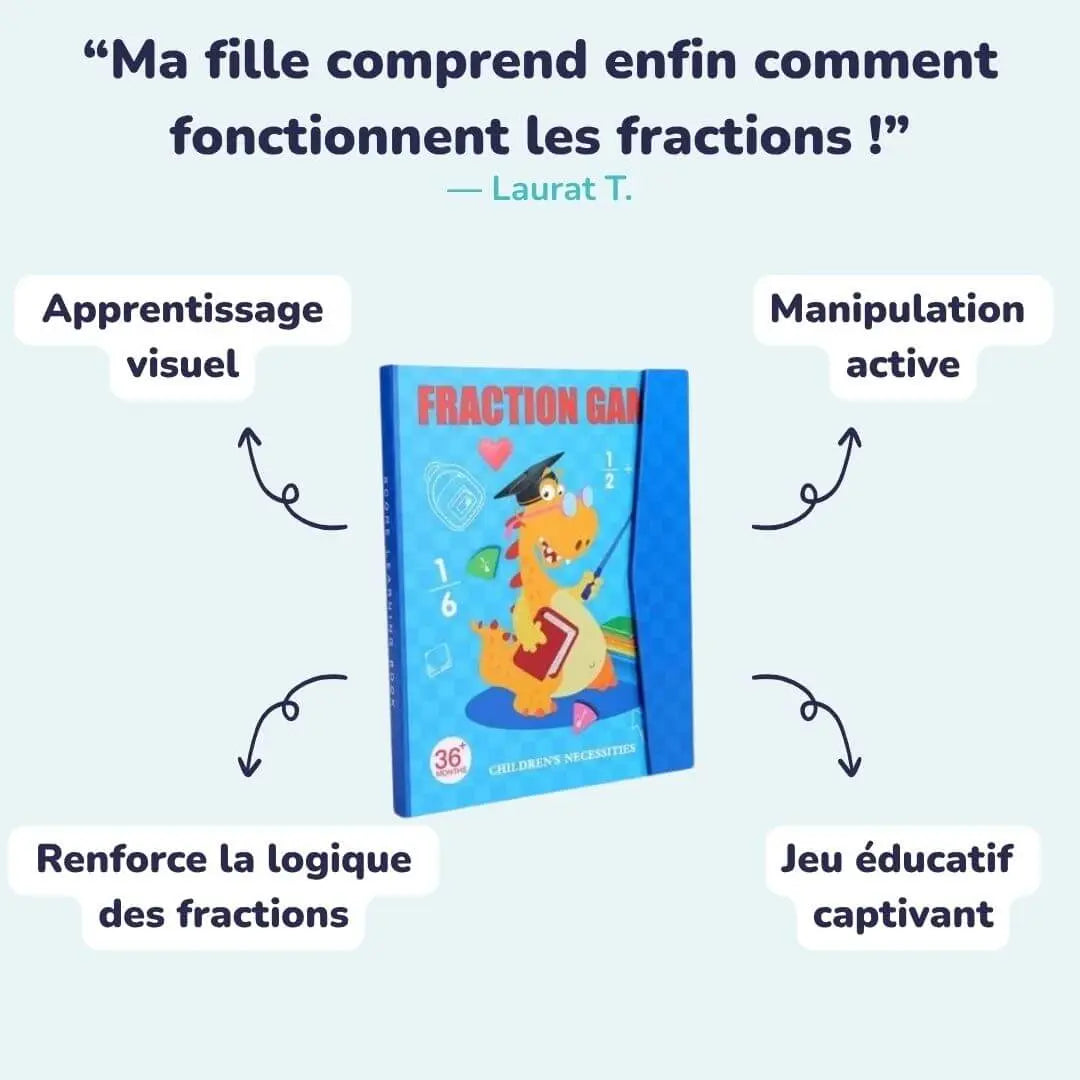 Montessori-Magnetbuch für Bruchrechnen