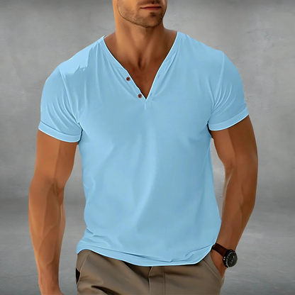 Polo-T-shirt homme col boutonné été