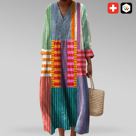 Geometrisches Damenkleid
