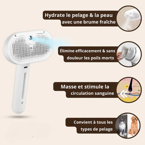 Brosse Vapeur Douce pour Chiens & Chats