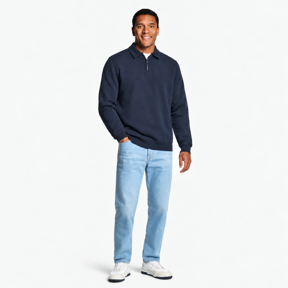 Pull Homme à Col Zippé