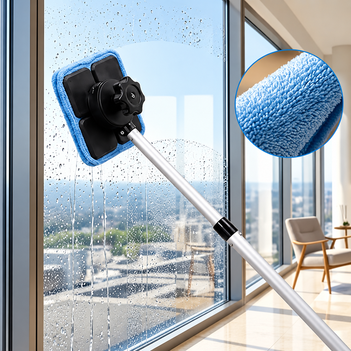 Doppelseitiges Magnet-Set zur Fensterreinigung