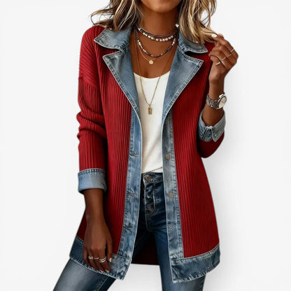 Damenjacke aus Denim-Mischgewebe