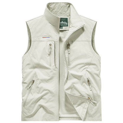 Gilet cargo multi-poches respirant homme léger pratique