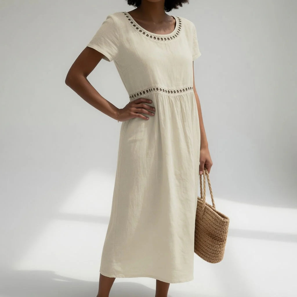 Robe Longue Brodée Femme