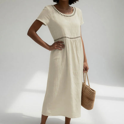 Robe Longue Brodée Femme