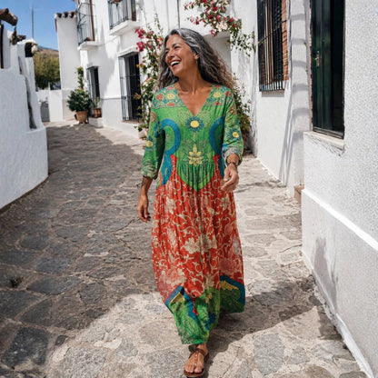 Robe Maxi Fluide Colorée