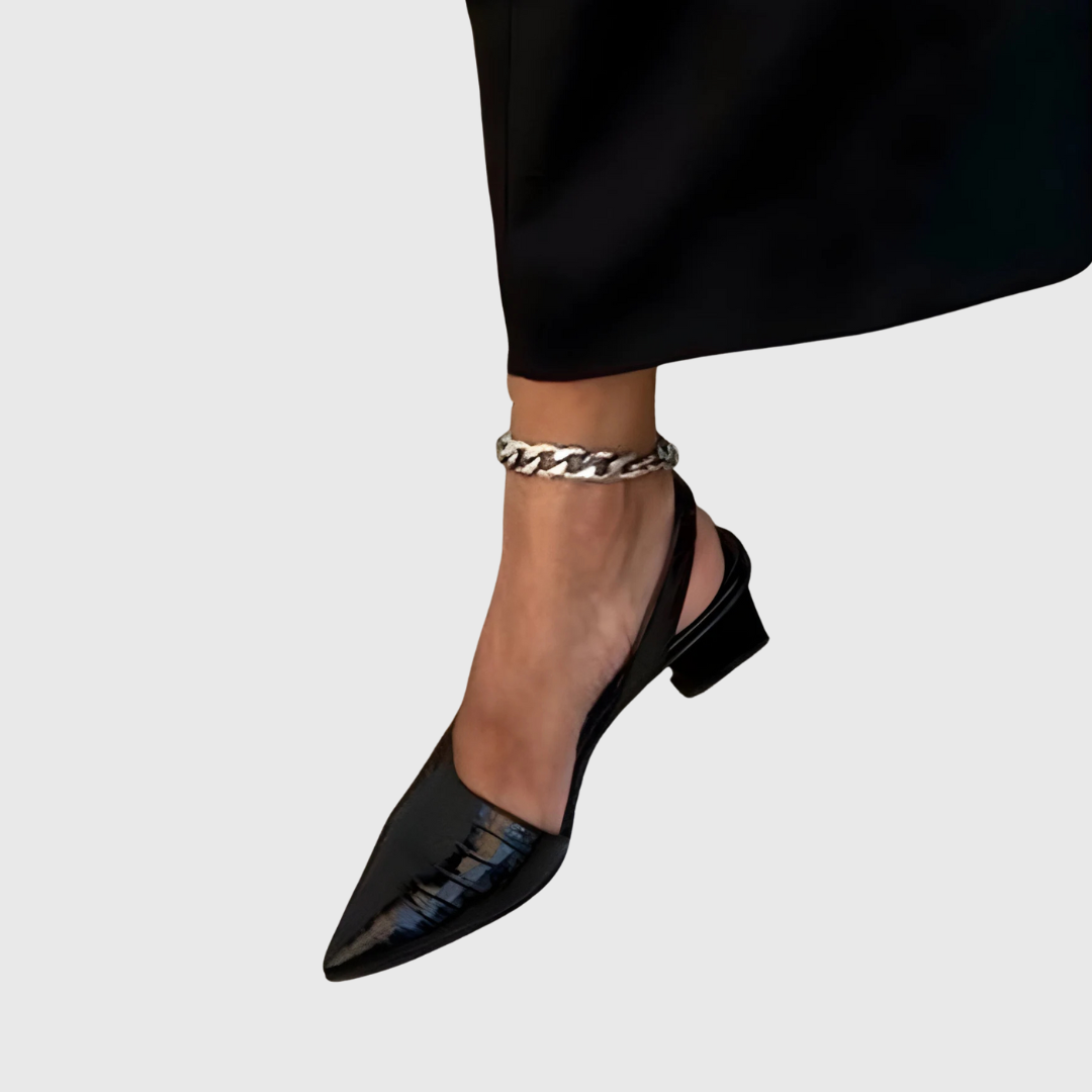 Bequeme Damenschuhe mit ergonomischem Absatz