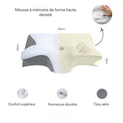 Oreiller cervical en mousse à mémoire de forme