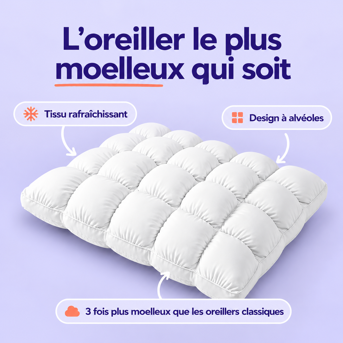 Oreiller Moelleux à Effet Nuage