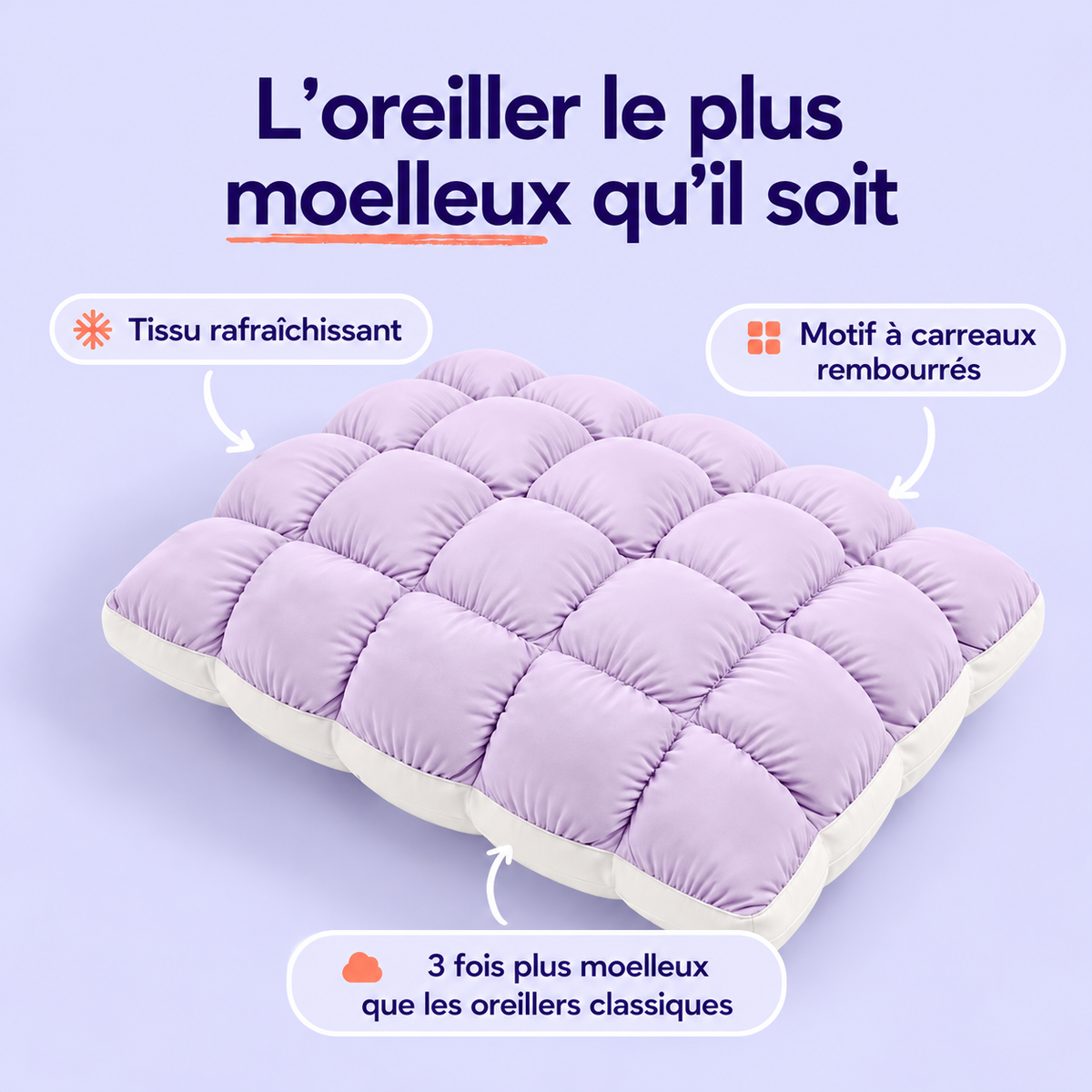 Oreiller Moelleux à Effet Nuage