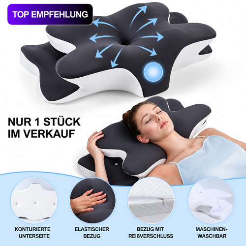 Ergonomisches Kissen mit Formgedächtnis und Kühlfunktion