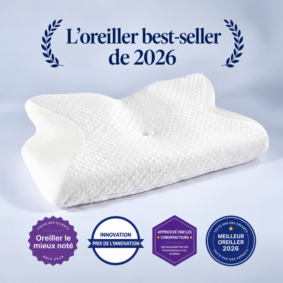 Oreiller Ergonomique Cervical à Mémoire de Forme