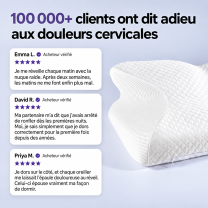 Oreiller Ergonomique Cervical à Mémoire de Forme