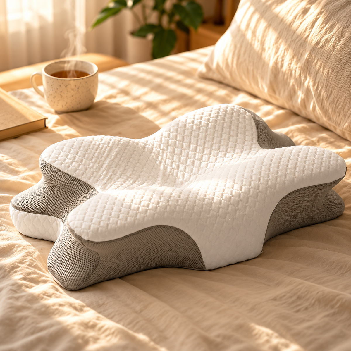 Ergonomisches Nackenkissen mit Formgedächtnis