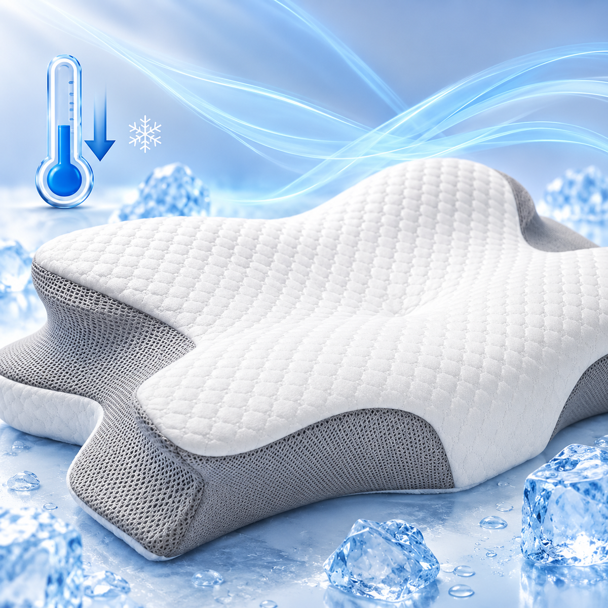 Ergonomisches Nackenkissen mit Formgedächtnis