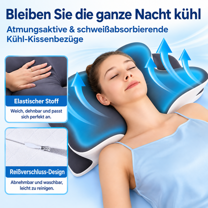 Ergonomisches Kissen mit Formgedächtnis und Kühlfunktion