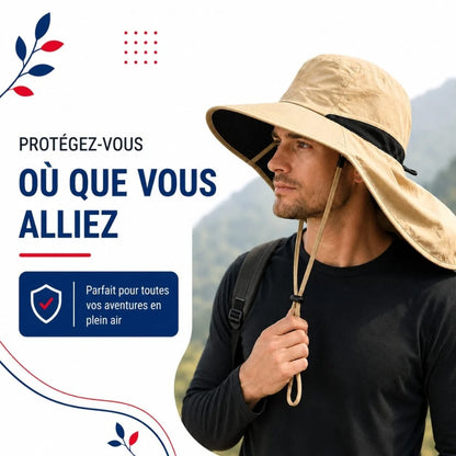 Chapeau de Soleil Large Bord Ajustable