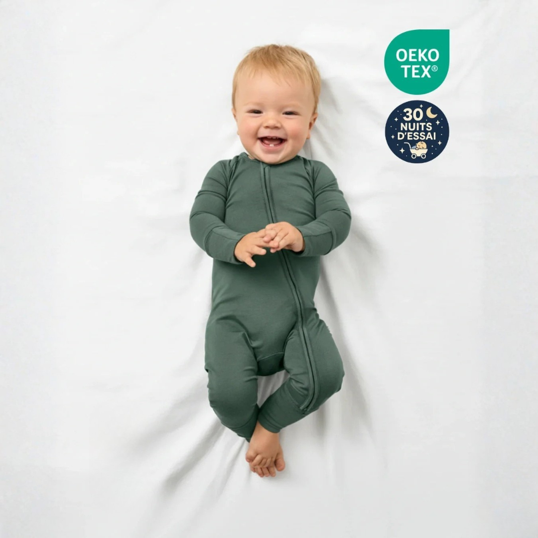 Pyjama bébé en bambou évolutif doux et confortable
