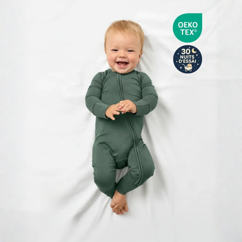 Pyjama bébé en bambou évolutif doux et confortable