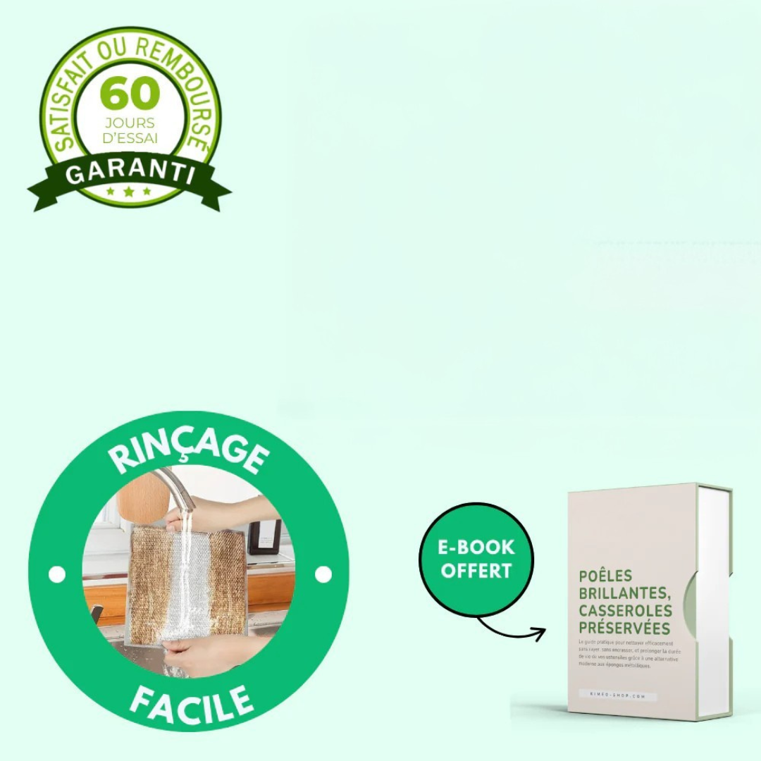 Chiffons récurants inox puissants et durables