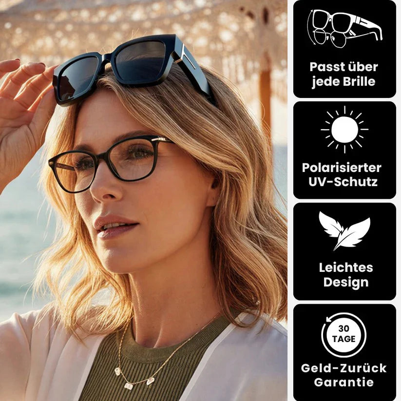 Lunettes de soleil clip-over légères et polarisées