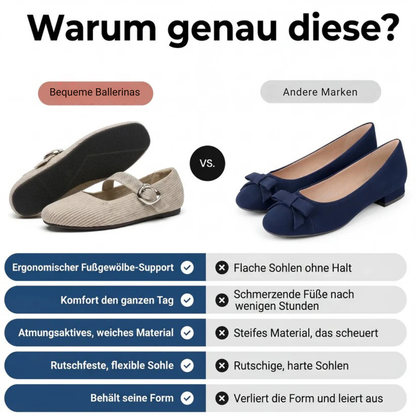 Bequeme Ballerinas für Damen in weiter Passform