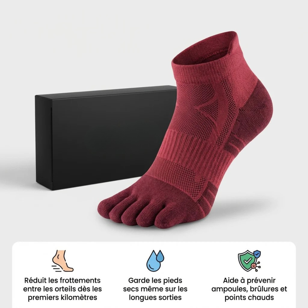 Reibungsfreie Laufsocken für langen Laufkomfort