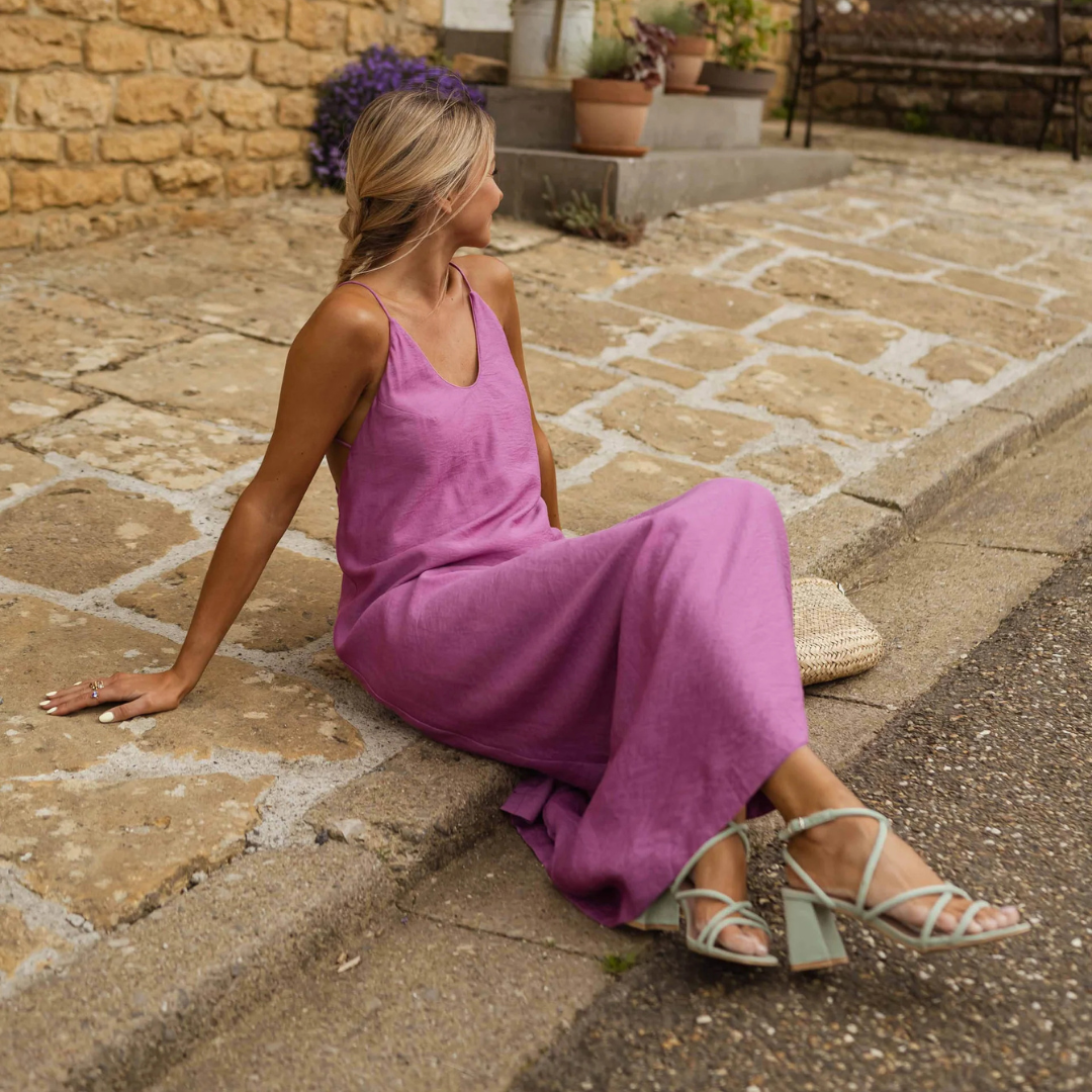 Robe longue fluide élégante femme