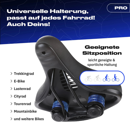 Bequemer, ergonomischer Fahrrad-Sattel mit Druckentlastung