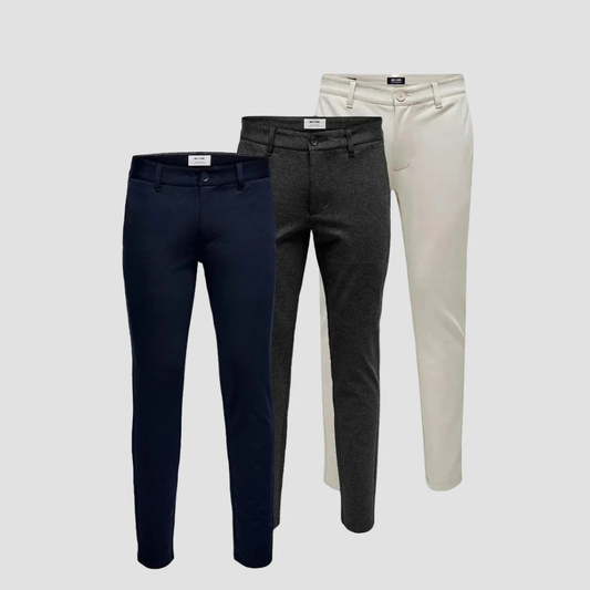 3er-Pack bequeme Stretchhosen für Herren