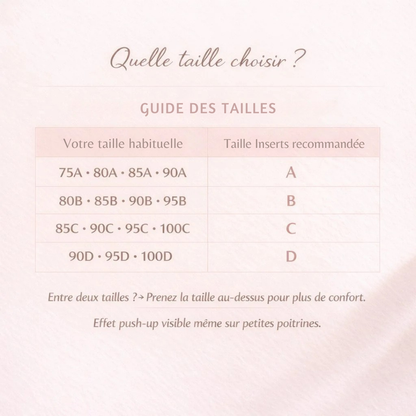 Inserts Push-Up Réutilisables — +2 Tailles Instantanées
