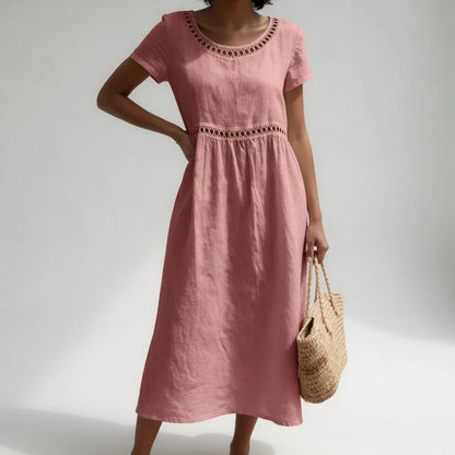 Robe Longue Brodée Femme