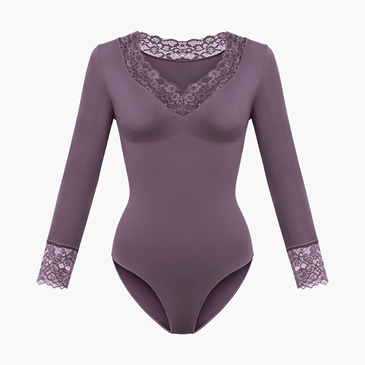 Figurformender Body aus Spitze mit V-Ausschnitt