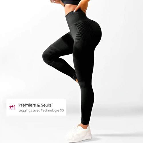 Leggings 3D Noir 1+1 Gratuit