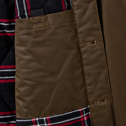Blouson Homme Velours de Coton Kaki à Col Chemise