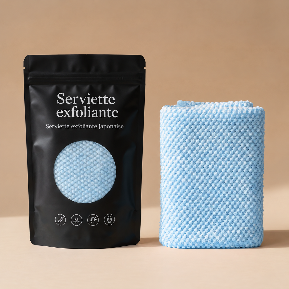 Doppelseitiges Körperpeeling-Tuch