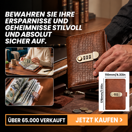 Sichere Geldbörse mit Zahlenschloss